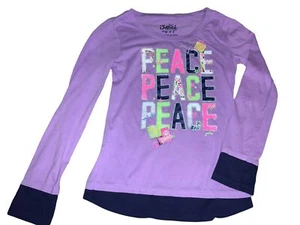 Justice love One Another Long Sleeve  T-Shirt  Girls Size 7 -PEACE shirt - Picture 1 of 8