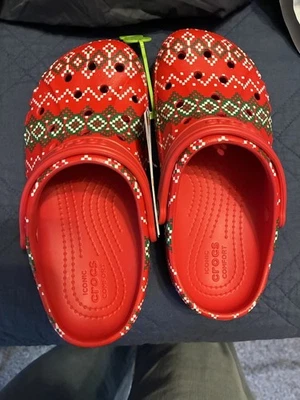 Crocs Kids Baya Holiday Christmas Clogs Pepper Red Sandals Size Kids 3 J3 - Image 1 of 4