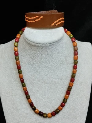 Hermoso Collar Boho Madera Cuentas Y Pulsera De Cuero Paparazzi Foto 1 de 4