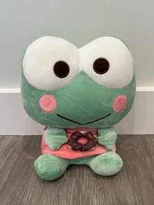 Sanrio Keroppi Frosch Plüschtier Stofftier in rosa Kleid und Donut 12 Zoll - Bild 1 von 5