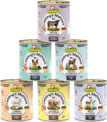Granatapet Liebling’s Mahlzeit Multipack 1 – Getreidefreies Nassfutter für Hunde - Bild 1 von 4