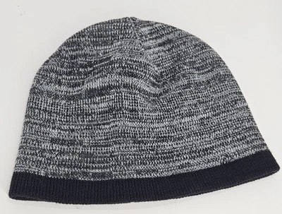 Boy's Youth Marbled Gray/Black Beanie Winter Hat One Size  — 第 1/4 张图片