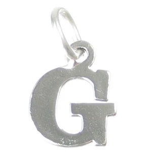 Charm Letra G Inicial en plata de primera ley .925 x 1 Charms Letras Estilo 6- - Imagen 1 de 4