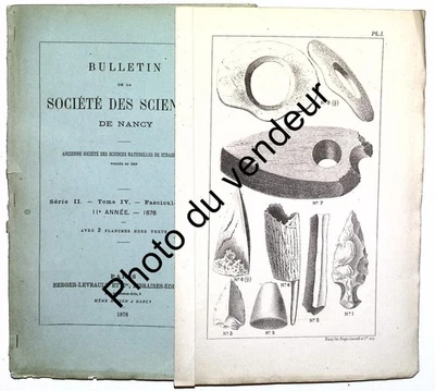 Préhistoire: Bleicher, 1878. Essai sur les temps préhistoriques en Alsace - Photo 1/3