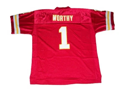 Nueva camiseta de fútbol americano cosida roja personalizada sin firmar de XAVIER WORTHY talla S-3XL Foto 1 de 2