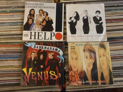 BANANARAMA 4 x 7" SINGLES: HELP/VENUS/WANT YOU BACK/LOVE IN THE FIRST DEGREE - Bild 1 von 4