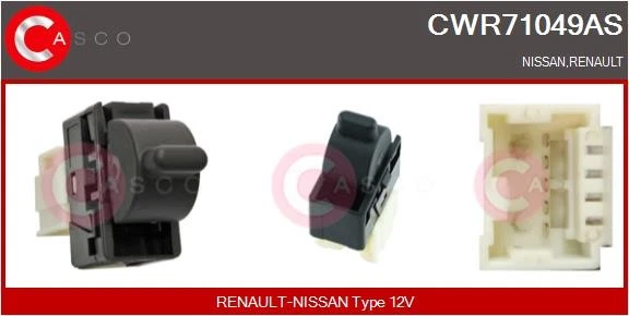 CWR71049AS CASCO Switch, window regulator for NISSAN - Image 1 of 1
