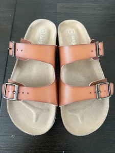 Cat & Jack Girl’s Double Strap With Buckles Sandals Size:2  - Picture 1 of 5