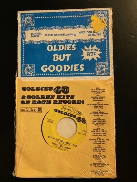 OLDIES BUT GOODIES K MART 45 ON CARD SEALED DUNHILL THREE DOG NI 70'S NOS LK NEW - Image 1 of 4