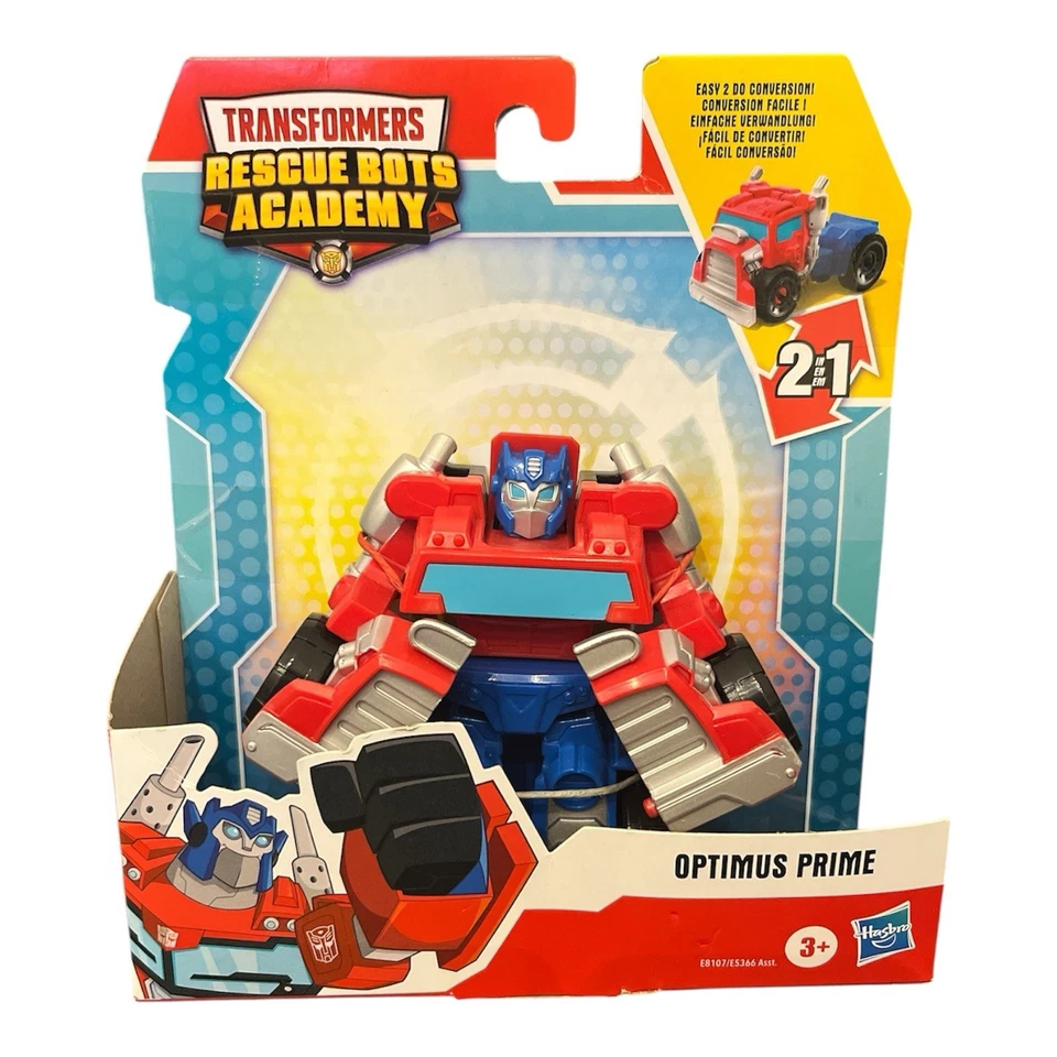 Transformers Rescue Bots Academy Optimus Prime Action Figur Hasbro Fahrzeug Auto