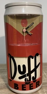 Rare 1999 THE SIMPSONS DUFF BEER CAN MUSICAL ALARM CLOCK By Wesco with box Homer - Picture 1 of 10
