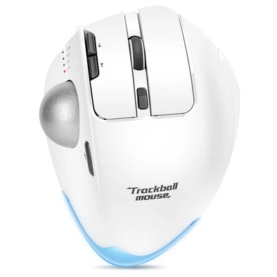 Wireless Trackball Mouse, Ergonomic Rollerball Mouse with 4800 DPI/7 Programm... - Image 1 of 4