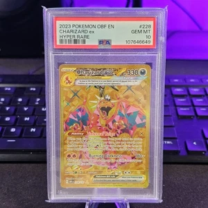 Pokemon Charizard EX 228/197 Obsidian Flames Hiper Raro Clasificado PSA 10 Gemas Como Nuevo - Imagen 1 de 4