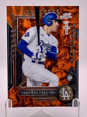 /25  Freddie Freeman 2024 Topps Chrome X Cactus Jack Orange Refractor Read! - Image 1 of 4