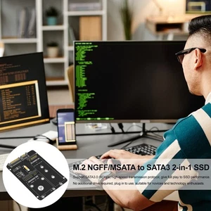 Sata3.0 Adapter Card M.2 Sata Adapter Drive Box with Design Driver for Ssd - Afbeelding 1 van 10