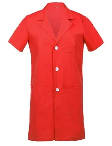 Men's Short Sleeves Lab Coat Laboratory Doctor Workwear - Picture 1 of 49