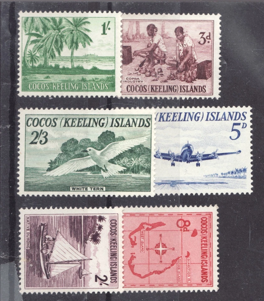 1963 Cocos Keeling Islands Sc# 1 to 6 . Topical Cultural Landscapes MNH Cv$26.25 - Image 1 of 1