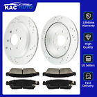 For Chevy Traverse Gmc Acadia Buick Enclave Rear Drilled Rotors + Brake Pads Kac