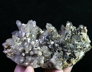1.35lb Natural Clear Skeleton Quartz Crystal & Calcite Cluster Mineral Specimen - Picture 1 of 6
