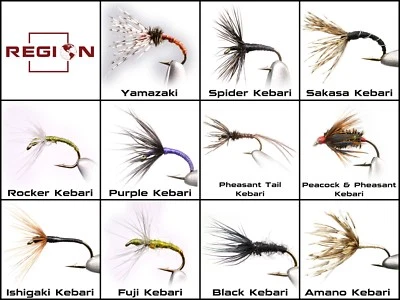 REGION FISHING Tenkara Kebari Flies 6ct Packs