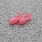 Barbie Doll Size Shoes Pink Closed Toe Ballet Pointe Flat Ankle Straps Clone