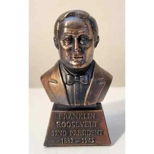 Vintage Metal Die Cast Collectible Pencil Sharpener Franklin Roosevelt - Picture 1 of 5