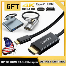 6FT USB-C Type C to HDMI HDTV Adapter Cable 4K Cord for Samsung LG MacBook Pro A