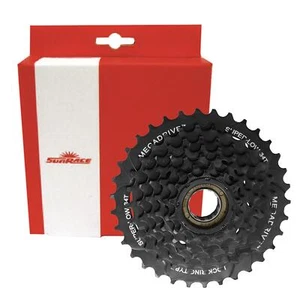 SunRace 7 Speed Bike Bicycle Freewheel MFM300 Steel Sprocket 14-34T Black Zinc - Picture 1 of 8