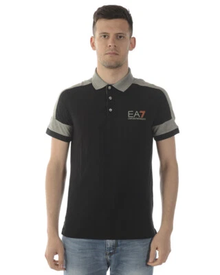 Emporio Armani Ea7 Polo Shirt Cotton Man Black 3GPF87 PJ03Z 1200 Sz L MAKE OFFER - Image 1 of 4