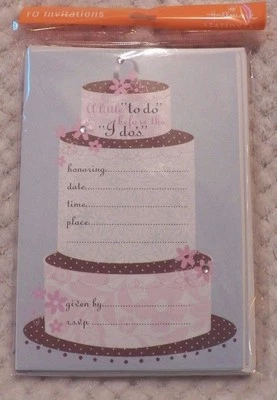 Hallmark Papelería Compromiso Fiesta Novia Ducha Invitaciones Paquete. de 10 precintados Foto 1 de 2