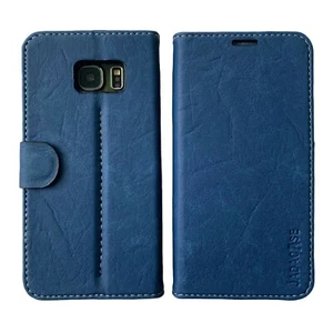 Leder Schutzhülle Samsung Galaxy A5 / S6 / S6 Edge Smartphone Tasche Cover Handy - Picture 1 of 12