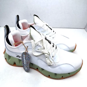 Reebok Men's Zig Dynamica Running Shoes Size 11M White /LT Green 30106M-WKV - Picture 1 of 14