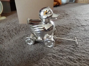 Reed And Barton Something Duckie - Small Silver plated coin bank 626 Brand New - Picture 1 of 19