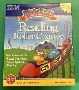 IBM NEW Brain Bytes Reading Roller Coaster Mac/Windows 95 CD-ROM 1998 New/Sealed - Picture 1 of 5