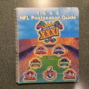 1996 NFL Postseason Media Guide / Super Bowl XXXI / Patriots / Packers / Favre - Picture 1 of 5