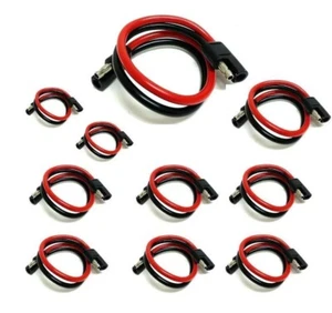 10 Pcs 12" 2 Pin Quick Disconnect 10 Gauge Polarized Molded Connectors Electric - Picture 1 of 5