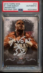Topps WWE D-VON DUDLEY #10 2016 plata indiscutible automático PSA auténtico - Imagen 1 de 2