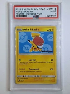 2017 Ash's Pikachu SM114 Black Star Promo "I Choose You" - PSA 9 - Picture 1 of 2