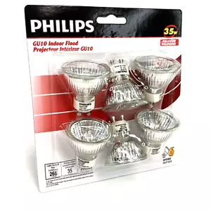 Philips GU10 35w Light Bulbs 6 Pack Indoor Flood 265 Lumens 35 Watts - Picture 1 of 8