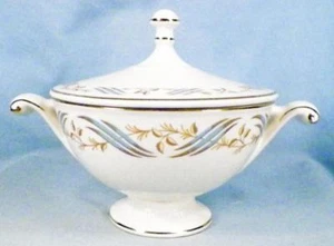 Hall Arlington Zuckerdose & Deckel für Sears Gold Blau Creme Retro Vintage - Bild 1 von 4