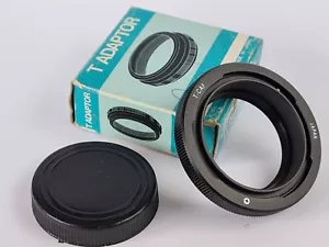 Adaptador Canon FD a T-Mount T-CAF sin marca con tapa, en caja, nunca usado - Imagen 1 de 11