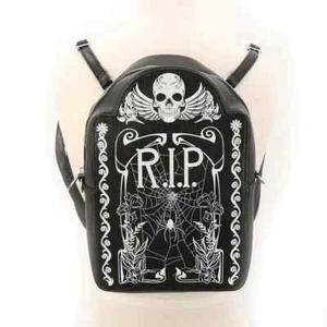 Glow in the Dark Tombstone Mini Backpack - Black - Picture 1 of 3