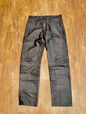 Herren Leder Hose 💯 Leder Gr. 50 five-poket-Jeans-Stil * Neuwertig - Bild 1 von 4