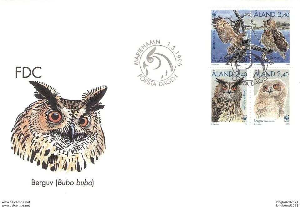 ALAND - FDC WWF 1996 - BÚHO -4227- Foto 1 de 1