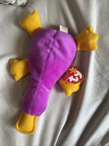 TY PATTI THE PLATYPUS BEANIE BABY W/ TAG AND ERRORS 1993 1st Gen Beanie Babies - Imagen 1 de 5