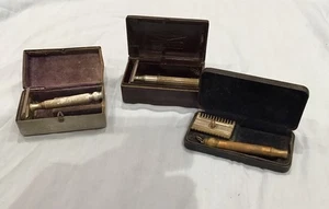 Konvolut Gillette Sicherheitsrasierer in Etuis - Bild 1 von 16