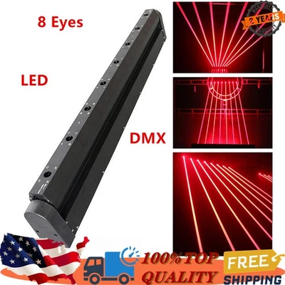DJ laser Light 8 Eyes RedBeam Bar Moving Head Stage Lazer Lighting Disco Club - Image 1 of 4