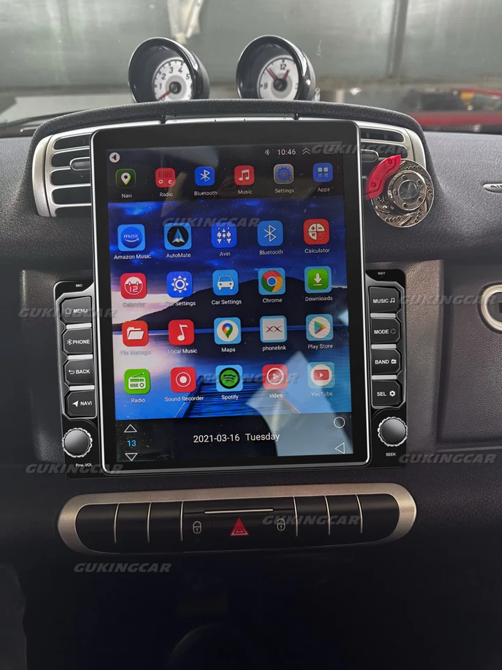 For 2005-2010 Benz Smart Fortwo W451 Android14 CarPlay Car Radio Stereo 9.7” Foto 1 de 4