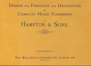 Folleto publicitario victoriano Hampton & Sons catálogo de muebles para el hogar réplica - Imagen 1 de 3