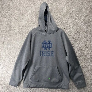 Colosseum Men's Hoodie Sweater Notre Dame Irish Embroidered Gray X-Large - Picture 1 of 9